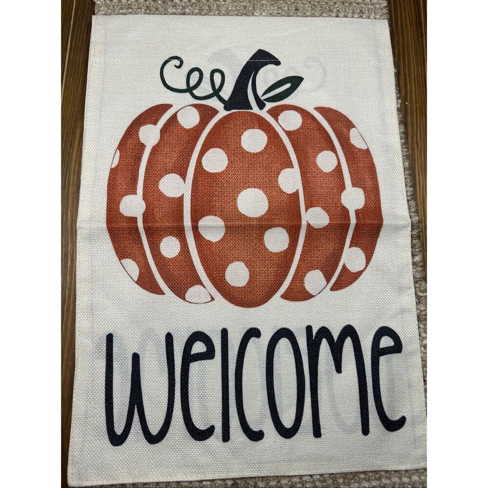 Thanksgiving pumpkin Outdoor garden flag double sided  new